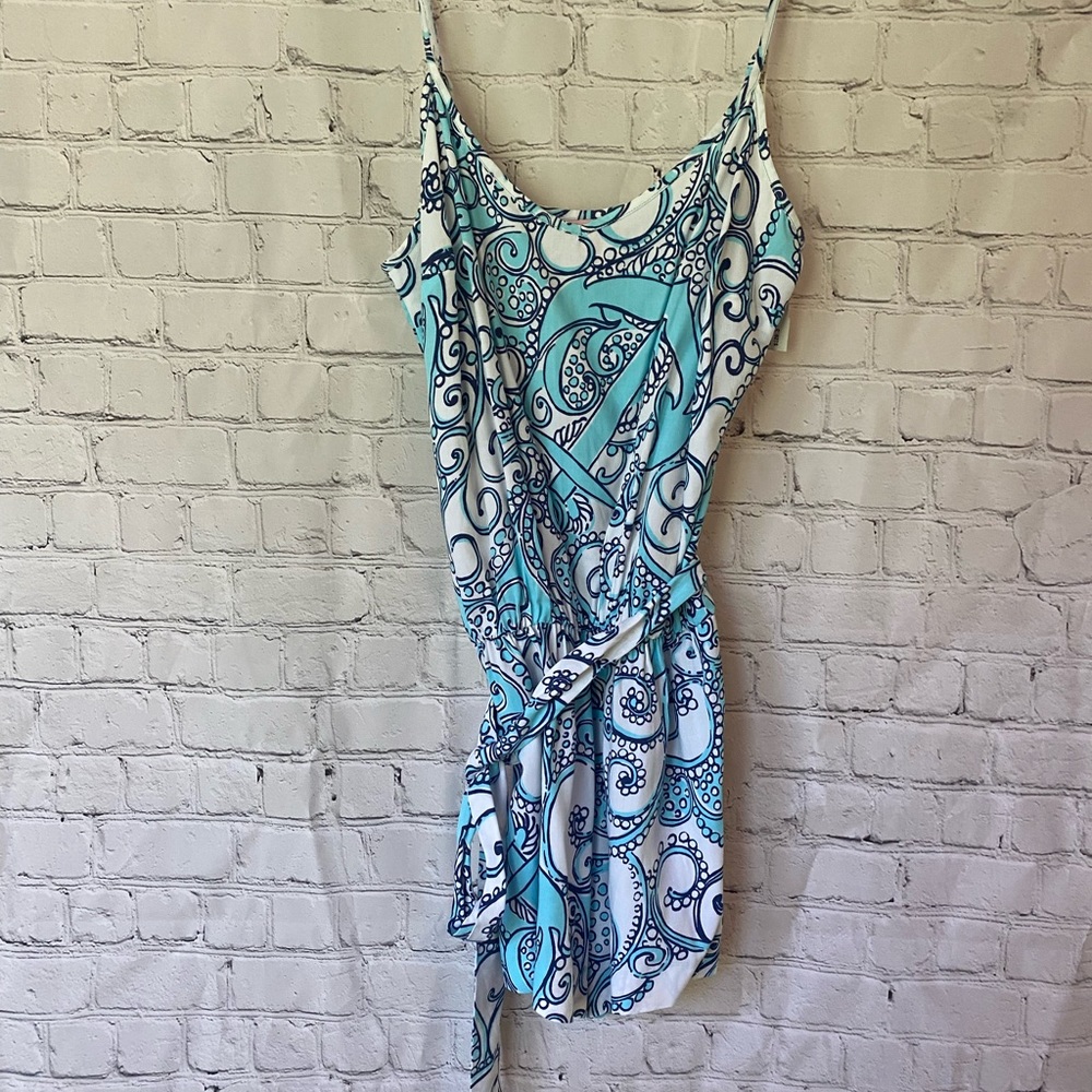 Lilly Pulitzer blue and white romper size S